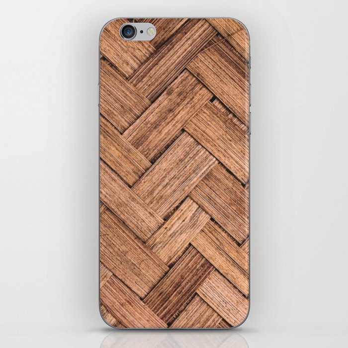 Rustic Woven Wood iPhone Skin