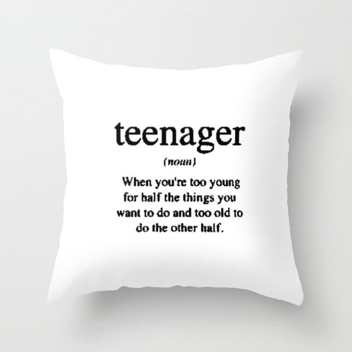 Teenager. Throw Pillow by sjae | Society6