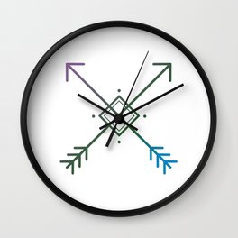 Cross Arrows Wall Clock