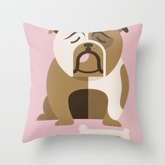Bulldog Throw Pillow