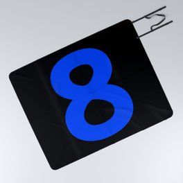 Number 8 (Blue & Black) Picnic Blanket