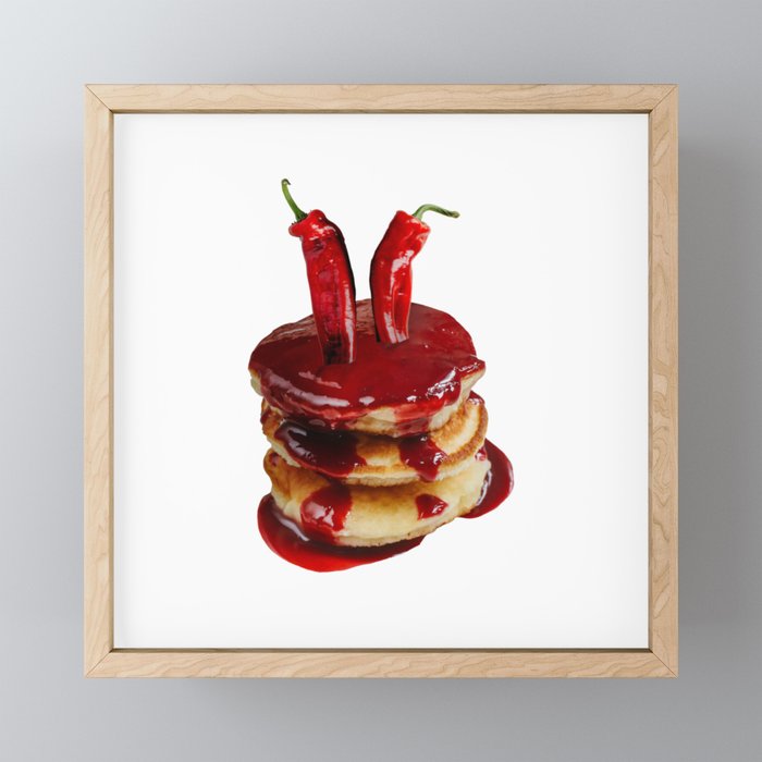 Chilli pancake Framed Mini Art Print
