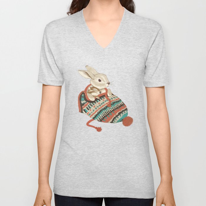 cozy chipmunk V Neck T Shirt