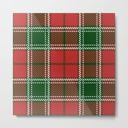 Christmas Tartan Seamless Pattern 01 Metal Print