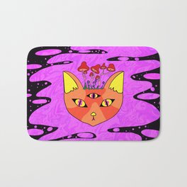Trippy Pink Cat Bath Mat