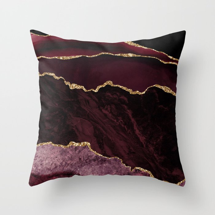 Burgundy and gold throw pillows online