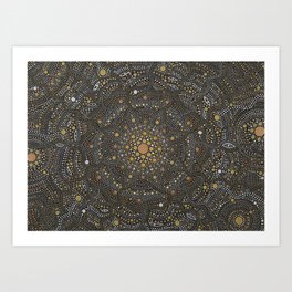 Cosmic Breath - Dot Mandala Art Print