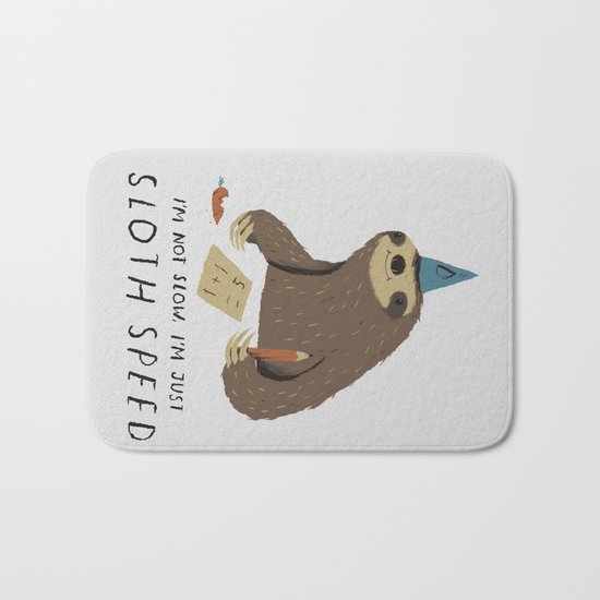 sloth speed Bath Mat