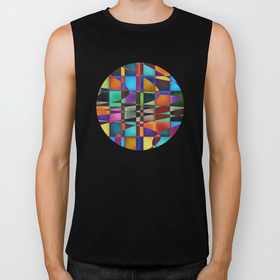 Op-Art Pattern 2 Biker Tank