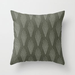 regal arrows - olive green Throw Pillow