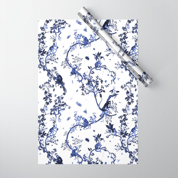 Monkey World Jouy Wrapping Paper