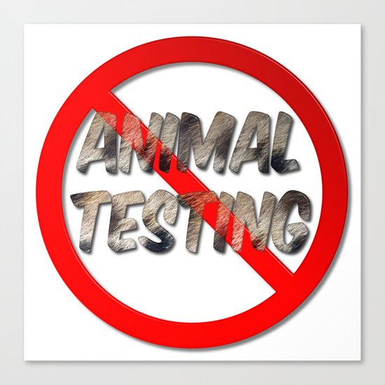 No Animal Testing Sign Canvas Print