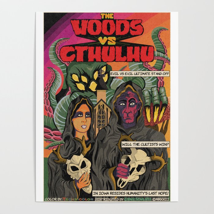 The Woods Vs Cthulhu Poster