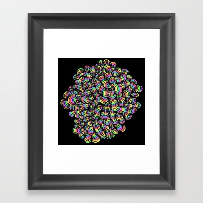 Psychedelic Tangles Framed Art Print