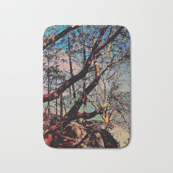Arbutus Trees, Stoney Hill Sunset Bath Mat