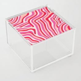 pink zebra stripes Acrylic Box