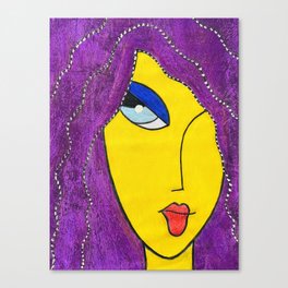 cubism face girl Canvas Print