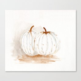 White Pumpkins Canvas Print