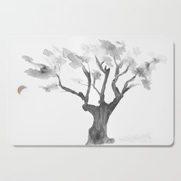 Black & White Olive Tree Cutting Board