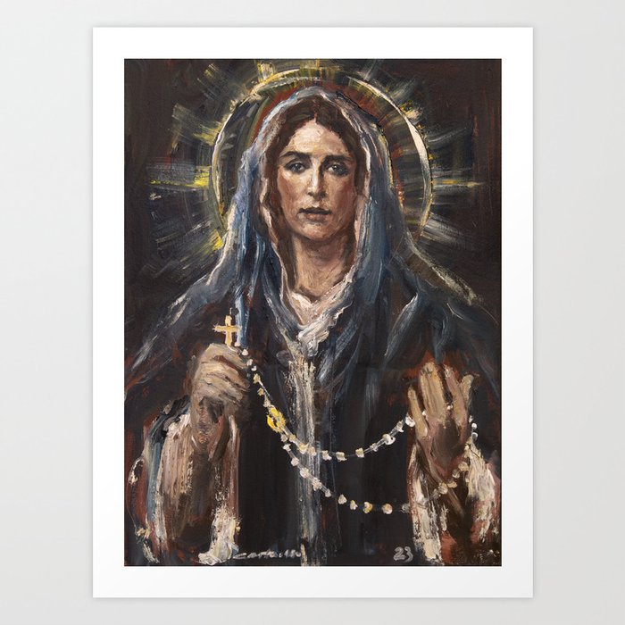 Mother of the Holy Rosary Art Print