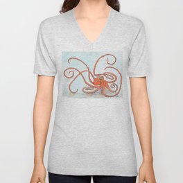 Octopus V Neck T Shirt