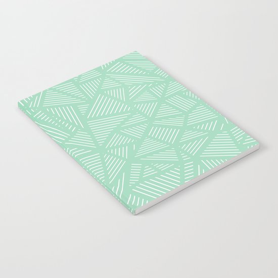 Geo Lines Mint Notebook