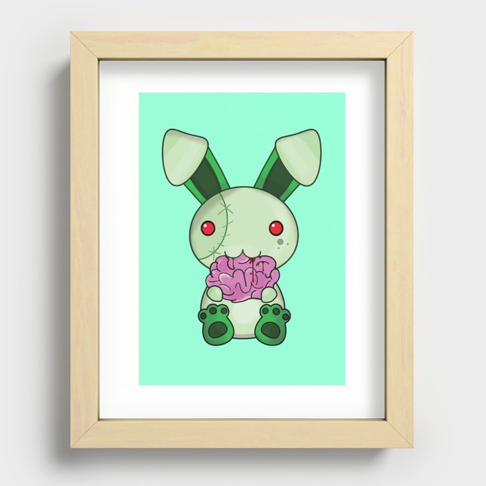 Zombie Bunny Recessed Framed Print