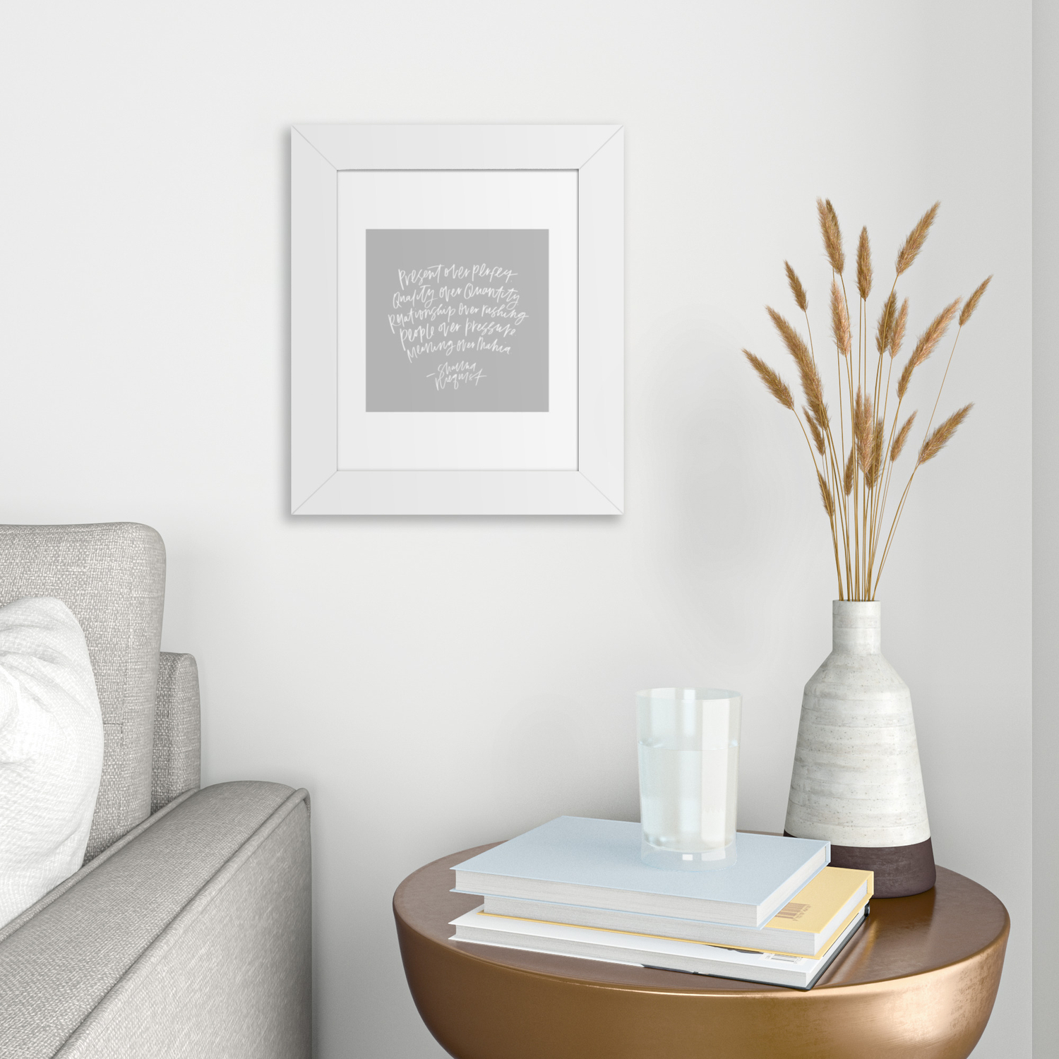Present Over Perfect Framed Art Print By Margot And Co Society6