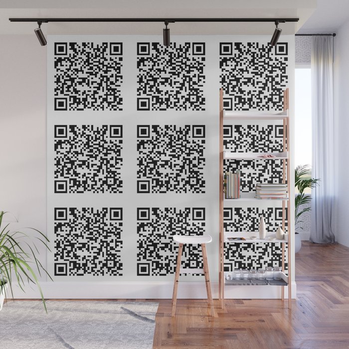 QR Code® Daily Affirmations I AM OUTSTANDING Wall Mural by