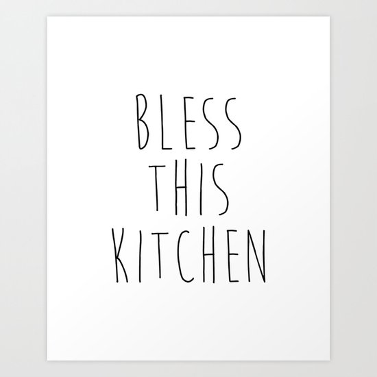 Bless This Kitchen Sign Printable Kitchen Wall Decor Kitchen