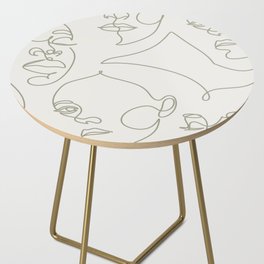 Face in lines Side Table