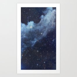 blue night sky Art Print