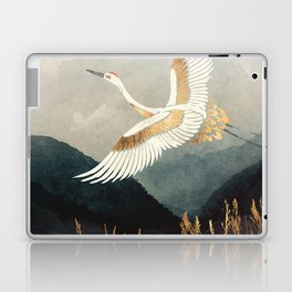 Elegant Flight Laptop & iPad Skin | Graphicdesign, Digital, Blue, Nature, Mountains, Dream, Contemporary, Landscape, Bird, Reeds 