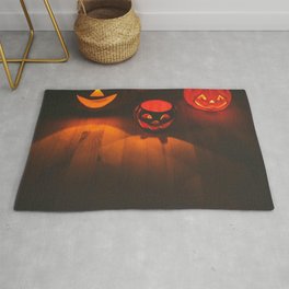 Halloween Jack-o-Lantern Pumpkins Area & Throw Rug