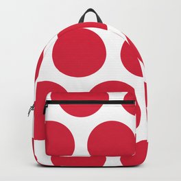 Large Polka Dots: Red Backpack | Dots, Polka, Crimson, Circles, Huge, Colorful, Dot, Large, Red, Scarlet 