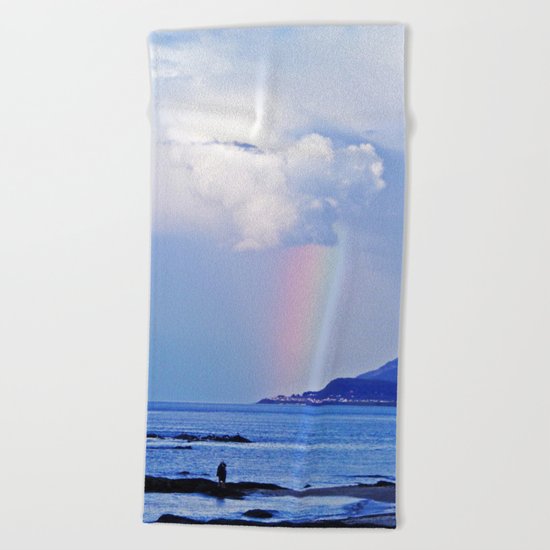 Love under the Rainbow Beach Towel