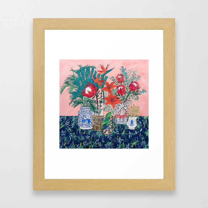 The Domesticated Jungle - Floral Still Life Framed Art Print
