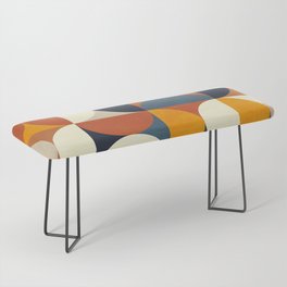 mid century abstract shapes fall winter 3 Bench