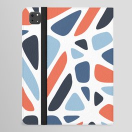 Abstract Modern Cell Pattern - Blue and Red iPad Folio Case