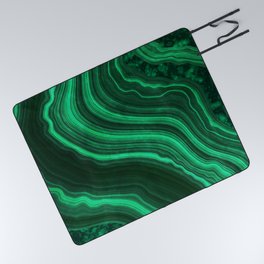 Malachite Texture 08 Picnic Blanket
