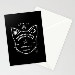 Meowija Board (black background) Stationery Card