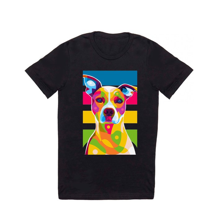 Colorful Dog Face T Shirt