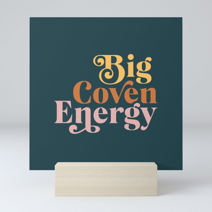 Big Coven Energy - Navy Mini Art Print