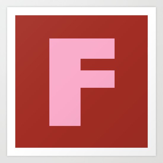 Pink F Art Print