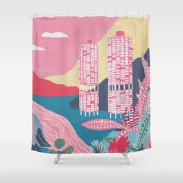 Marina City - Chicago - Modernist Architectur Shower Curtain