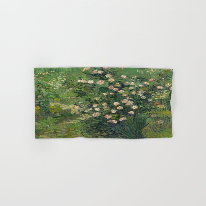 Vincent Van Gogh,Blooming Rose Bush Hand & Bath Towel