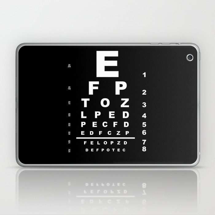 Inverted Eye Test Chart Laptop Ipad Skin By Homestead Society6