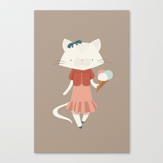 Ice kitty Canvas Print