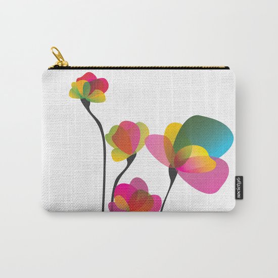 Abstract Flowers Carry-All Pouch