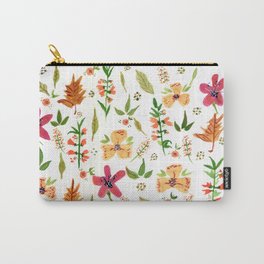 Autumn flowers watercolor pattern Carry-All Pouch